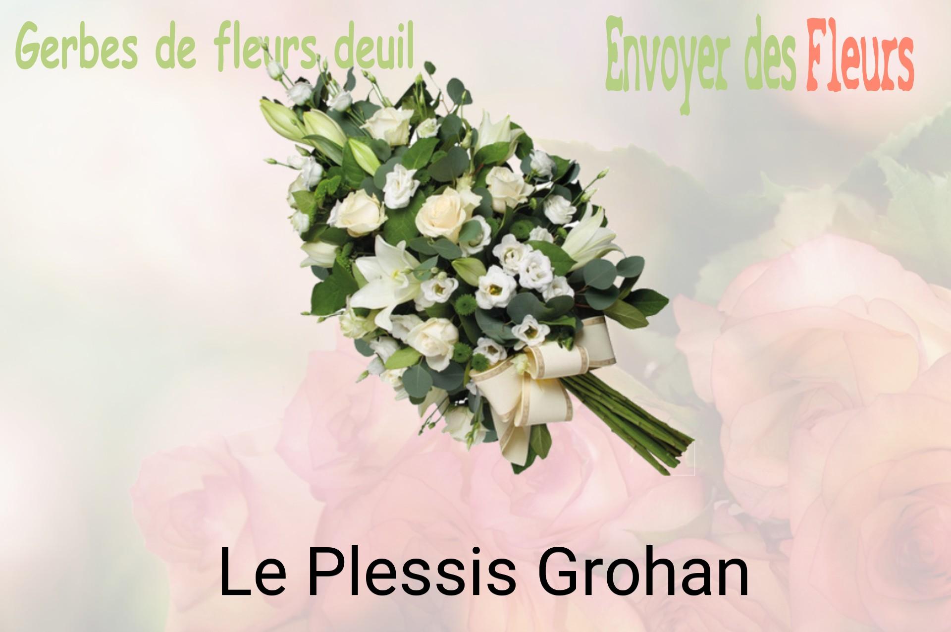 Gerbe de fleurs de deuil livrée à Le Plessis-Grohan